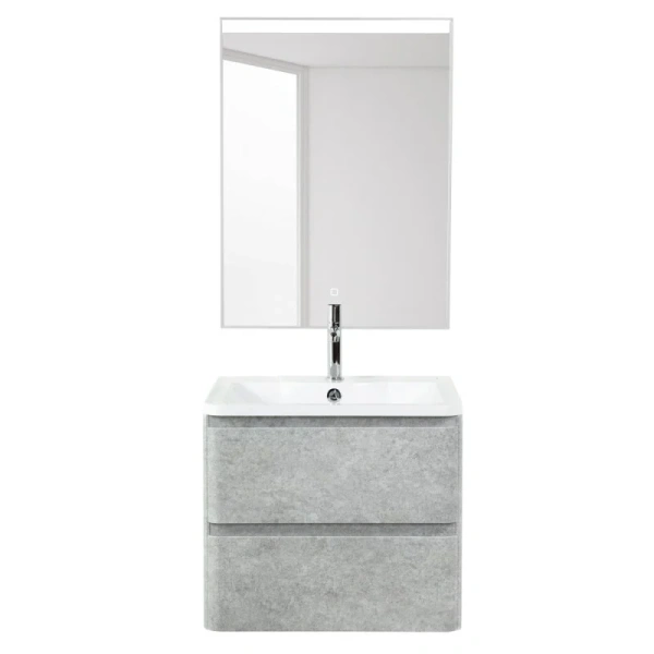 Тумба под раковину подвесная BelBagno Albano 60 см cemento verona grigio ALBANO-600-2C-SO-CVG (детальная фотография), 60 см