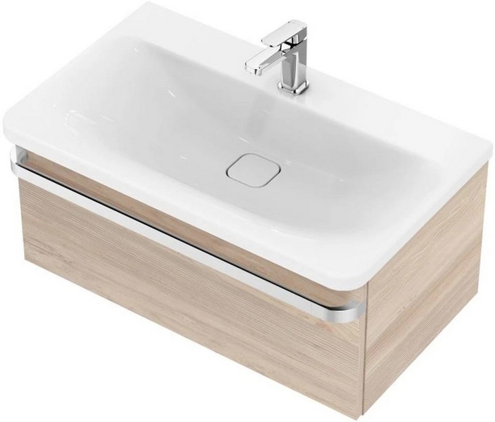 Тумба с раковиной подвесная Ideal Standard Tonic II R4303 80 см с 1-м ящиком (детальная фотография), в наличии, по запросу, нет в наличии