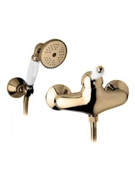 Смеситель для душа Cezares Elite бронза, ручка белая ELITE-DM-02-Bi (детальная фотография)