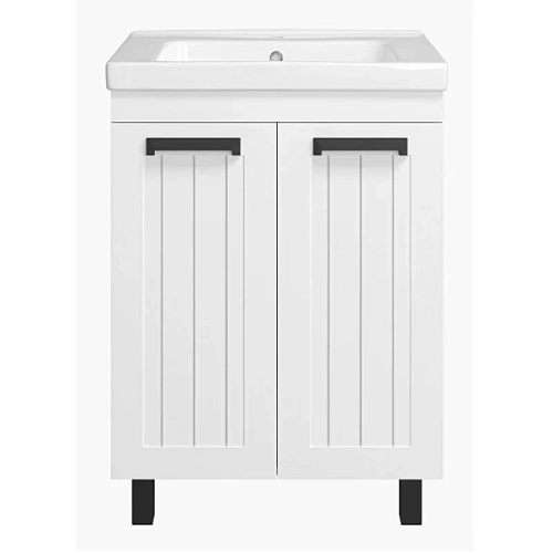 Тумба под раковину напольная Misty Спарта 60 см белая - фото 1