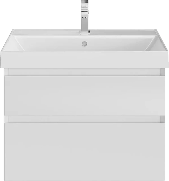 Тумба под раковину подвесная Kerama Marazzi Cubo 70 см белая матовая CUB.70.2\WHT.M (детальная фотография), современная, hi-tech