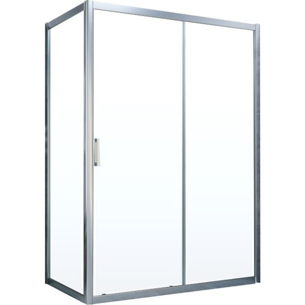 Душевой уголок профиль матовый хром стекло прозрачное Vegas-glass ZP+ZPV NOVO 120*80 07 01 (детальная фотография)