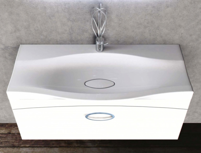 Тумба без раковины,La Beaute SOMME, белая 100см BSo1 (детальная фотография) index_2