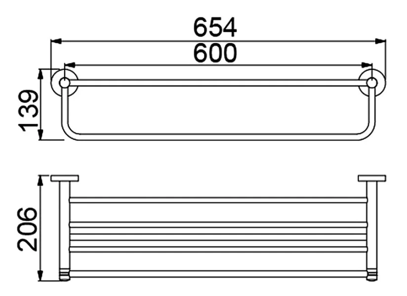 Полочка для ванной Timo Saona с полотенцедержателем, черная 13058/03 (детальная фотография), современные, hi-tech