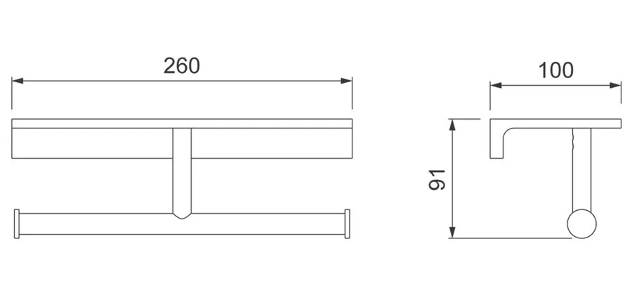 Бумагодержатель Timo Selene хром 10045/00 (детальная фотография), современные, hi-tech