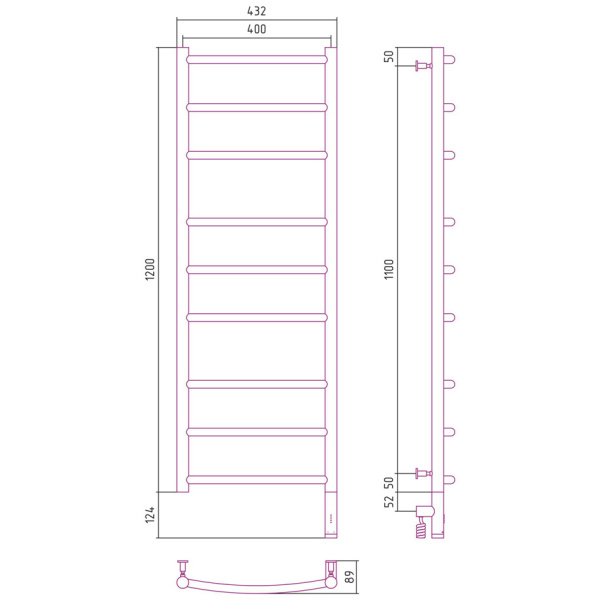 Схема (детальная фотография), лесенка, вертикальные
