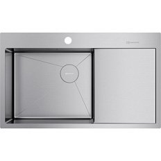 Мойка для кухни Omoikiri Akisame 86-IN-L 86 см левая нержавеющая сталь