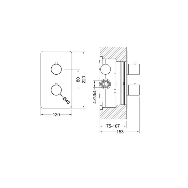 Смеситель для душа Акватек Европа хром AQ1392CR (детальная фотография), для душа