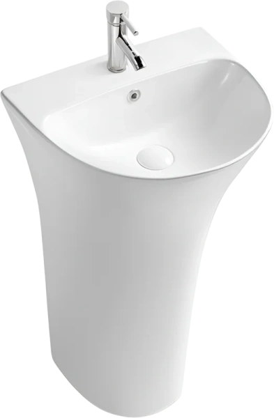 Раковина напольная SantiLine 48 см белая SL-4017 (детальная фотография)