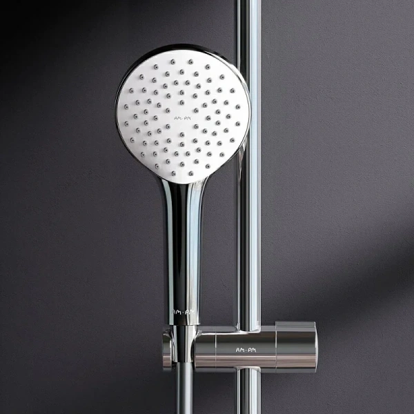 Душевая стойка Am.Pm Sunny с переключателем F0785C800 (детальная фотография), со смесителем