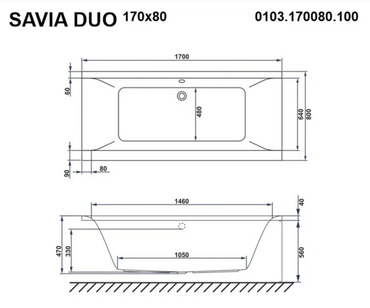 Ванна гидромассажная Whitecross Savia Duo 170 x 80 см, NANO, золото, белый, 0103.170080.100.NANO.GL (детальная фотография), акриловые