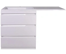 Тумба под раковину напольная Style Line Даллас 68 см белая