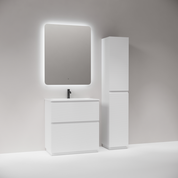 Тумба под раковину напольная Sancos Folk Floor 80 см bianco FL80FW (детальная фотография), моноблок
