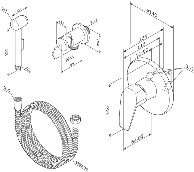 Схема (детальная фотография), для туалета