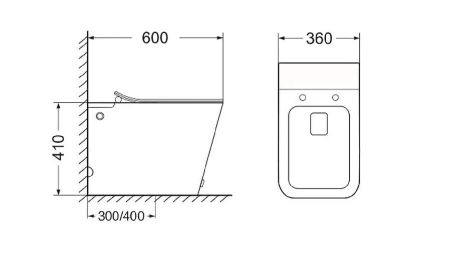 Унитаз напольный SantiLine белый SL-5033 (детальная фотография), приставные, встраиваемые