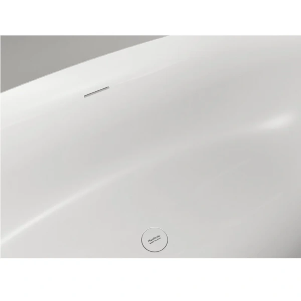 Ванна из искусственного камня Plumberia Selection Seta, 170 х 75 см, белый матовый, SETA 170BO (детальная фотография), без гидромассажа