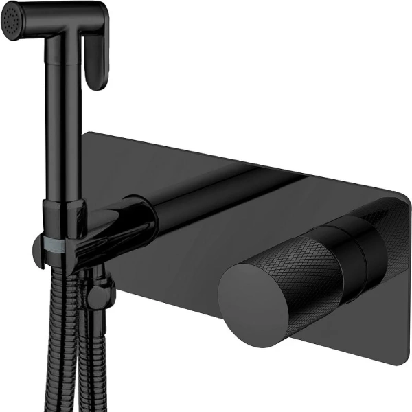 Гигиенический душ со смесителем Boheme Stick черный матовый 127-BB.2 (детальная фотография)