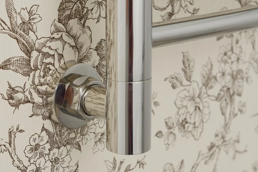 Полотенцесушитель водяной Сунержа Флюид+ 0222-1050 50х100 см из нержавеющей стали (детальная фотография), лесенка, вертикальные