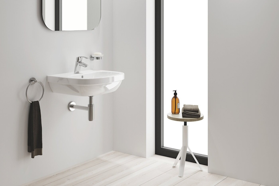 Смеситель для раковины Grohe Eurosmart однорычажный 32467002 (детальная фотография), современные, hi-tech