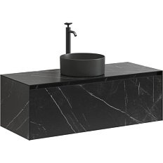 Тумба под раковину подвесная Sancos Stone 120 см nero marquina
