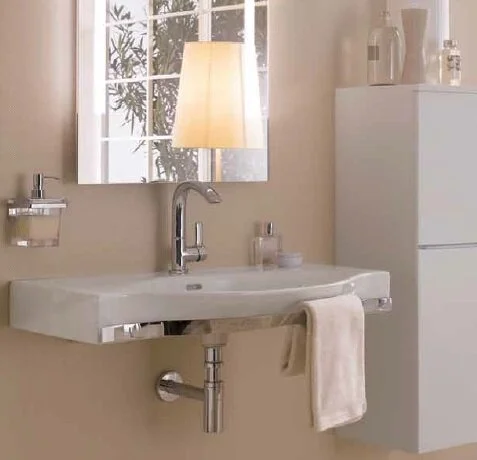 Раковина Laufen Palace 90 см с полотенцедержателем 8.1270.2.000.104.1 (детальная фотография), подвесные, пристенные