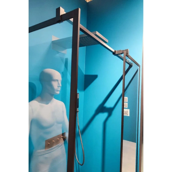 Душевая перегородка Abber Immer Offen 120 см стекло прозрачное AG67128B (детальная фотография), стеклянные