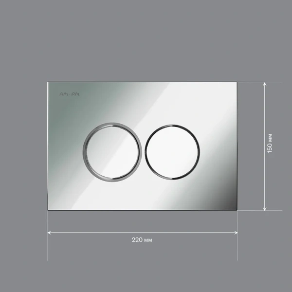 Клавиша смыва Am.Pm ProC хром глянцевый I070151 (детальная фотография), механические