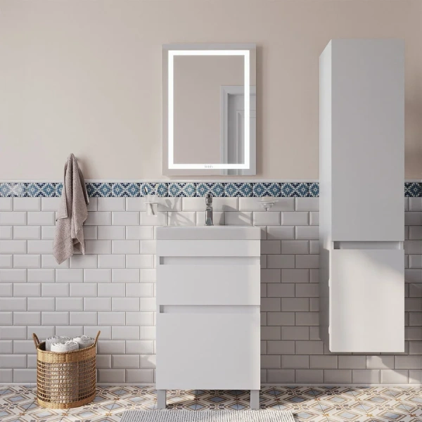 Тумба под раковину напольная IDDIS Zodiac 50 см белая ZOD5CBFi95 (детальная фотография), окрашенные