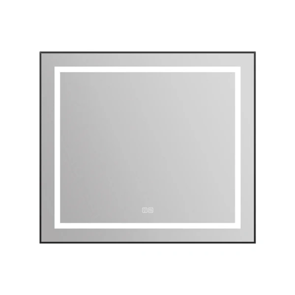 Зеркало с подсветкой BelBagno Kraft 90 см с подогревом черное SPC-KRAFT-885-785-TCH-WARM-NERO (детальная фотография)