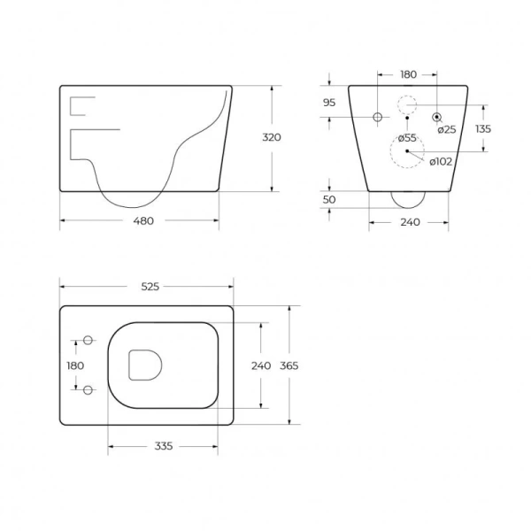 Унитаз подвесной BelBagno Lucie безободковый BB076CH-TOR/SC (детальная фотография), подвесные, встраиваемые