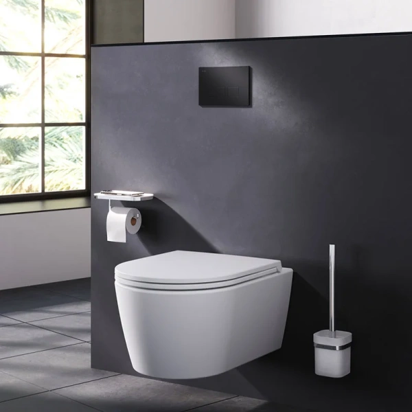 Клавиша смыва Am.Pm Pro S пневматическая черная матовая I047038 (детальная фотография) index_1