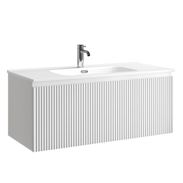 Тумба под раковину подвесная Sancos Snob R 1.0 100 см bianco SNR1.0100W (детальная фотография)