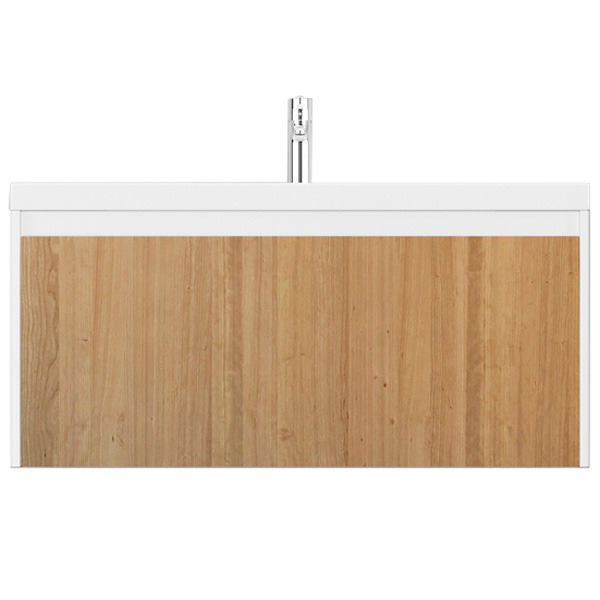 Тумба с раковиной подвесная Velvex Klaufs tpKLA.100.1Y-61 100 см с ящиком (детальная фотография), подвесная, пристенная