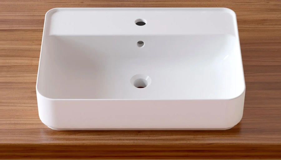 Раковина Lavinia Boho Bathroom Sink 60 см белая 33311008 (детальная фотография), накладные (на столешницу)
