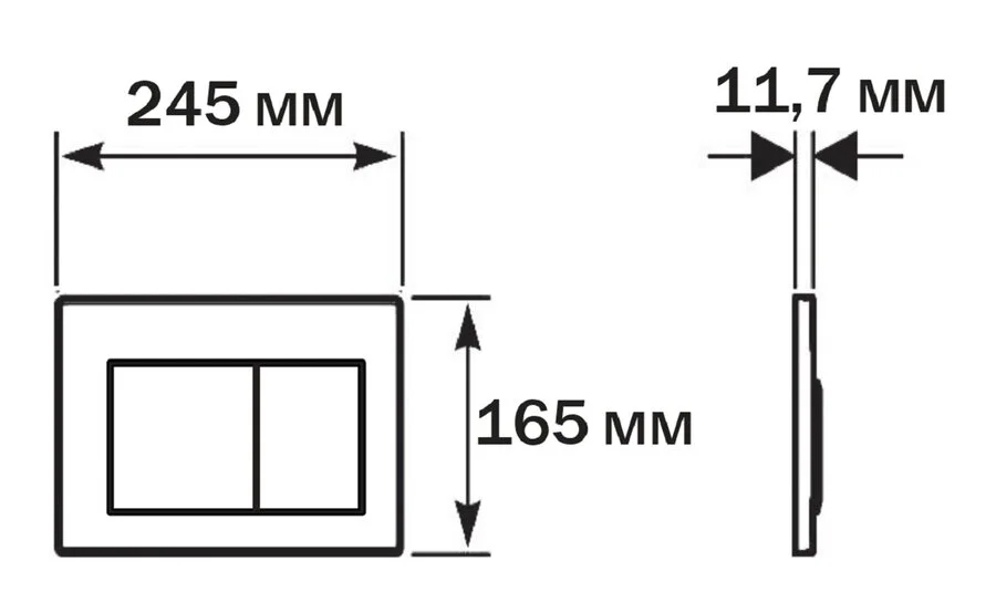 Клавиша смыва Акватек Pneumo S черный матовый PNS-0000005 (детальная фотография), в наличии