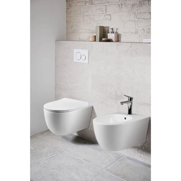 Биде подвесное Vincea Evo белое VB1-34S (детальная фотография), круглой формы