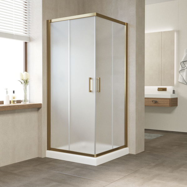 Душевой уголок стекло сатин Vegas-glass ZA 100 10 (детальная фотография), 100х100