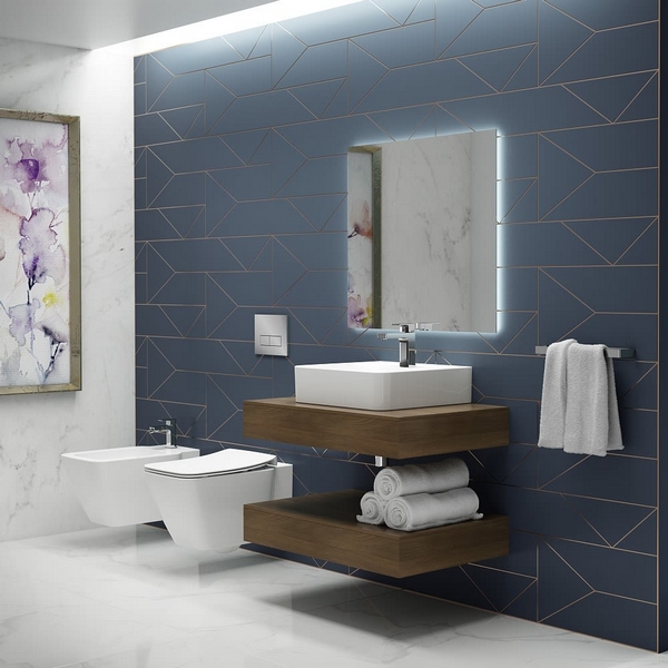 Зеркало с подсветкой Ideal Standard Mirror&Light 60 см прямоугольное T3278BH (детальная фотография), современные, hi-tech