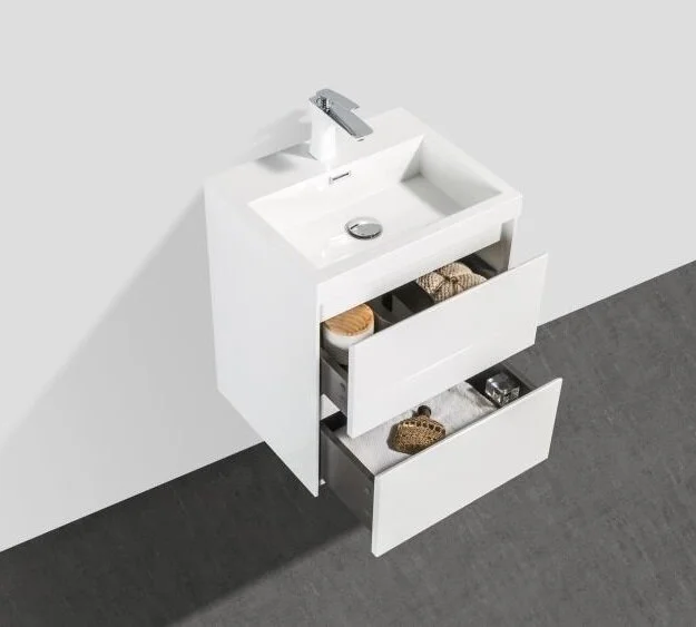 Тумба под раковину подвесная BelBagno Pietra Mini 50 см bianco lucido PIETRA MINI-500AS-2C-SO-BL (детальная фотография), современная, hi-tech