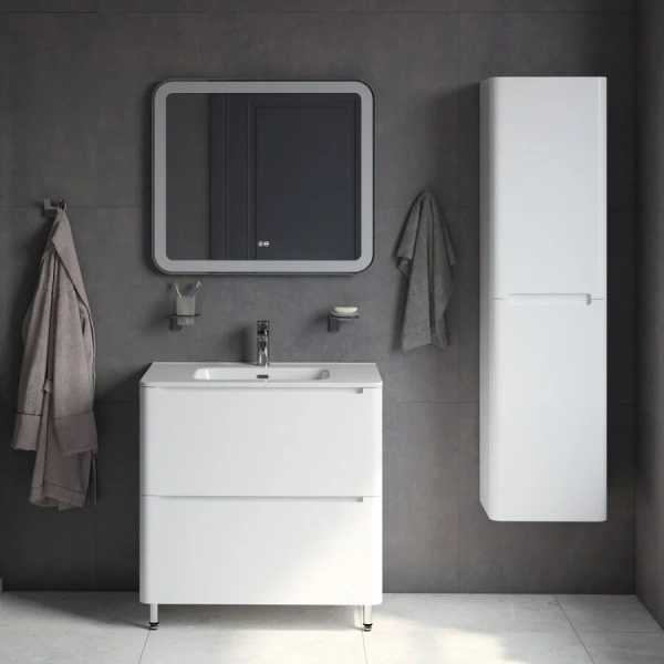 Тумба с раковиной напольная IDDIS Edifice EDI80WFi95K 80 см с доводчиками (детальная фотография), 80 см