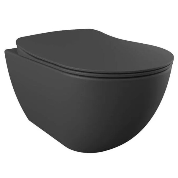 Унитаз подвесной Creavit Free антрацит FE322-00AM00E-0000 (детальная фотография)