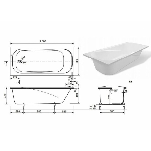 Схема (детальная фотография), без гидромассажа, большие