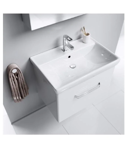 Тумба под раковину подвесная Aqwella Нео 60 см белая Neo.01.06/1 (детальная фотография), в наличии