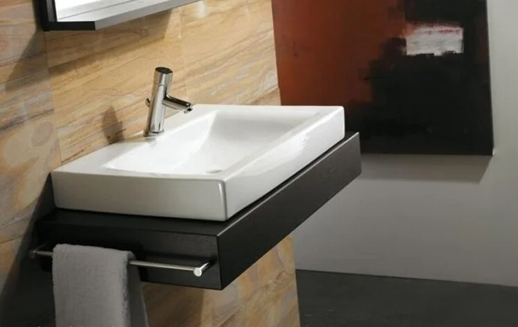 Раковина Jacob Delafon Fit 60 см накладная E1188-00 (детальная фотография), накладные (на столешницу), пристенные