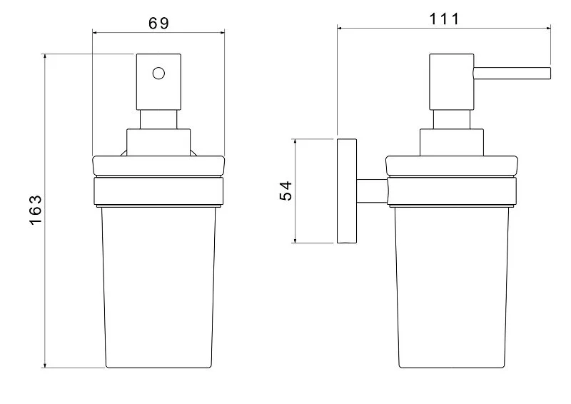 Дозатор для мыла Акватек Европа оружейная сталь AQ4105BGM (детальная фотография), современные, hi-tech