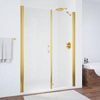 Душевая дверь профиль золотой стекло прозрачное Vegas-glass