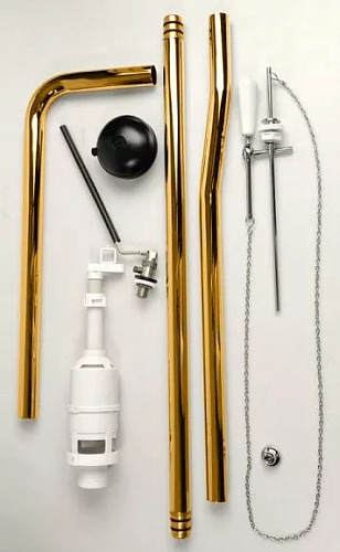 Механизм смыва для высокого бачка, с внешней трубкой, цвет золото, GSI - фото 7