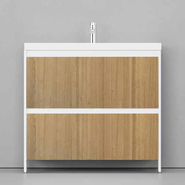 Тумба под раковину напольная Velvex Klaufs 88 см белая/шатане tnKLA.90.2Y-617.216 (детальная фотография), по запросу