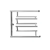 Полотенцесушитель водяной Ника Econ 50x50 см хром
