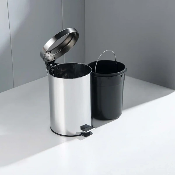 Мусорное ведро Акватек полированный хром AQ4991CR (детальная фотография), напольные